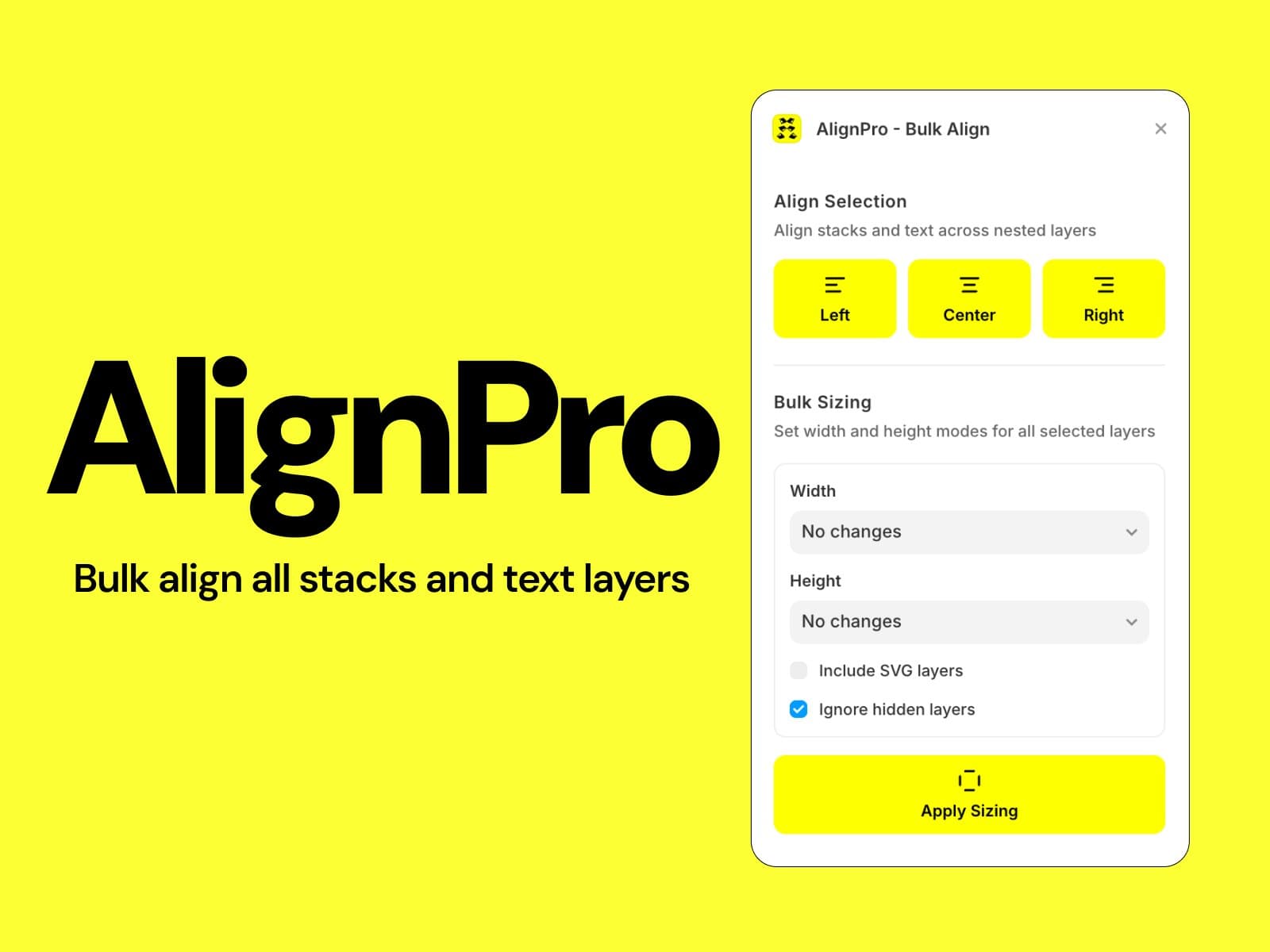 Align Pro - Bulk Align — Bulk align and resize layers