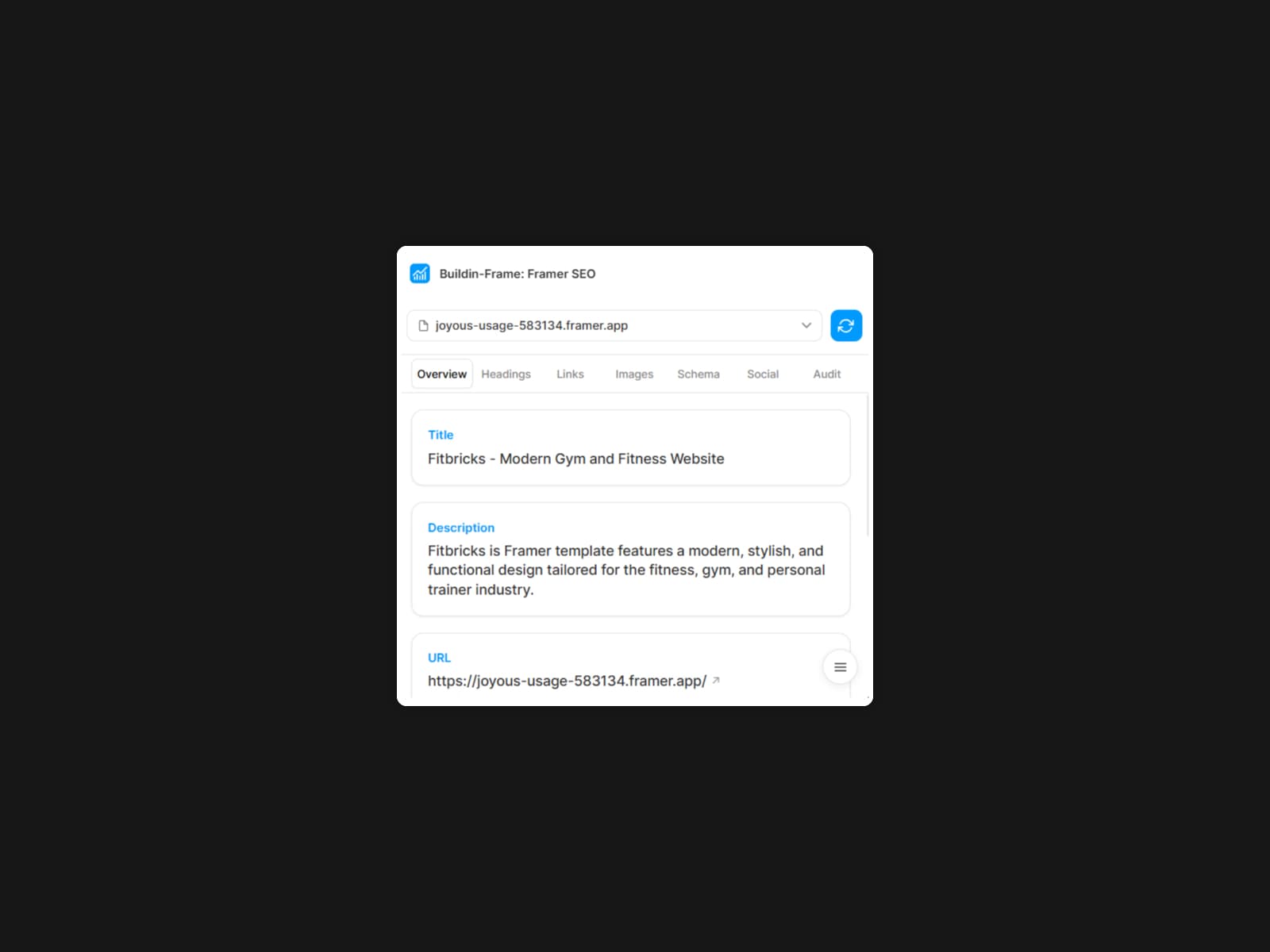 Buildin-Frame: Framer SEO — Audit SEO in Framer - Image 2