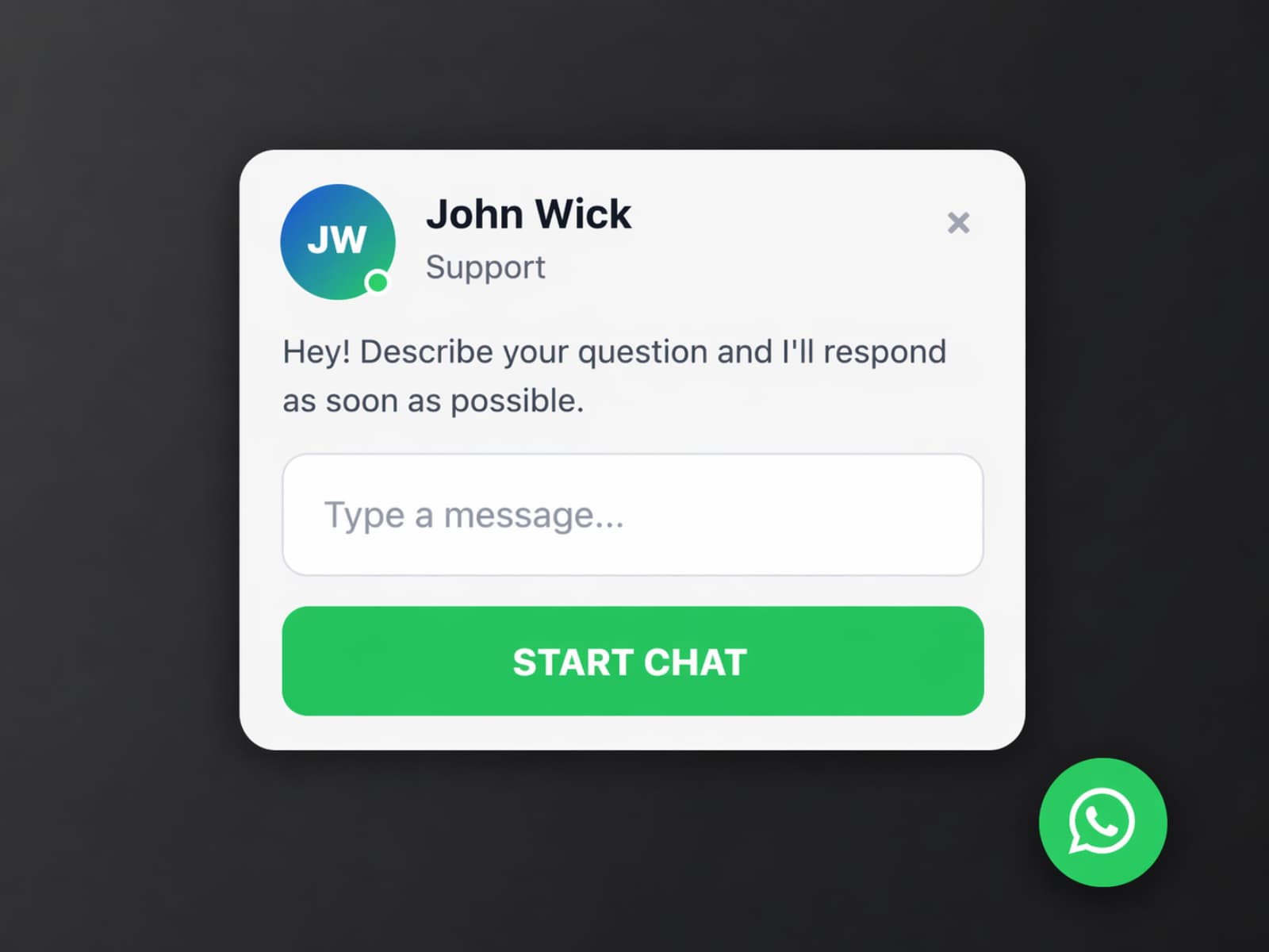 Chat On Whatsapp — Add a WhatsApp chat widget