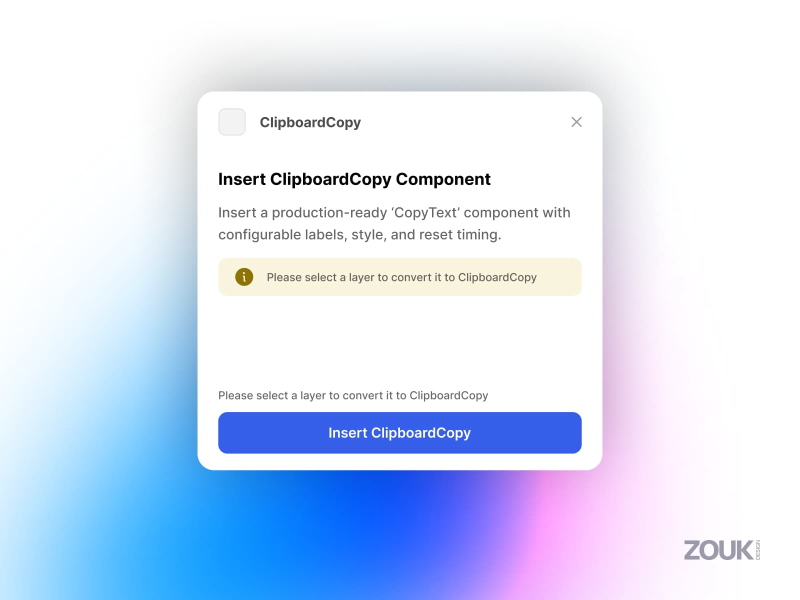 Clipboard Copy — Copy text with one click