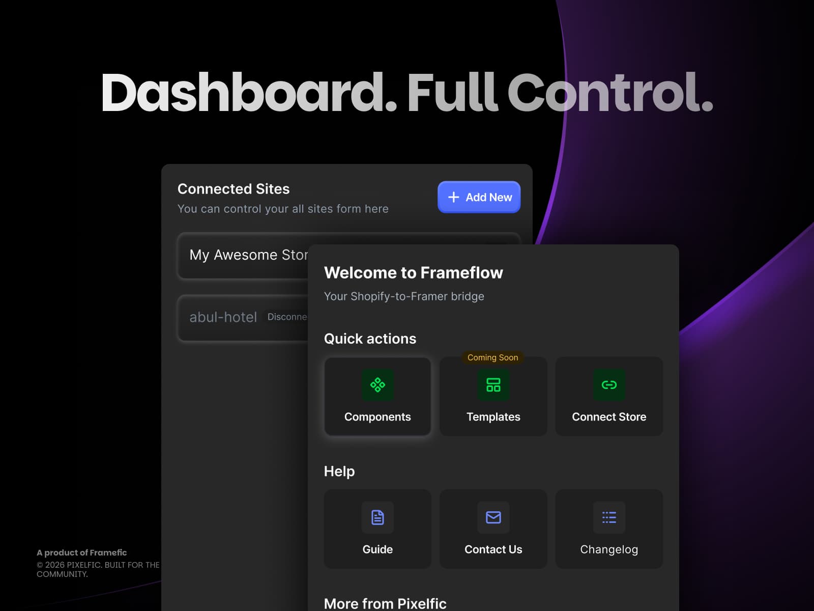 Connectfic — Shopify Sync for Framer