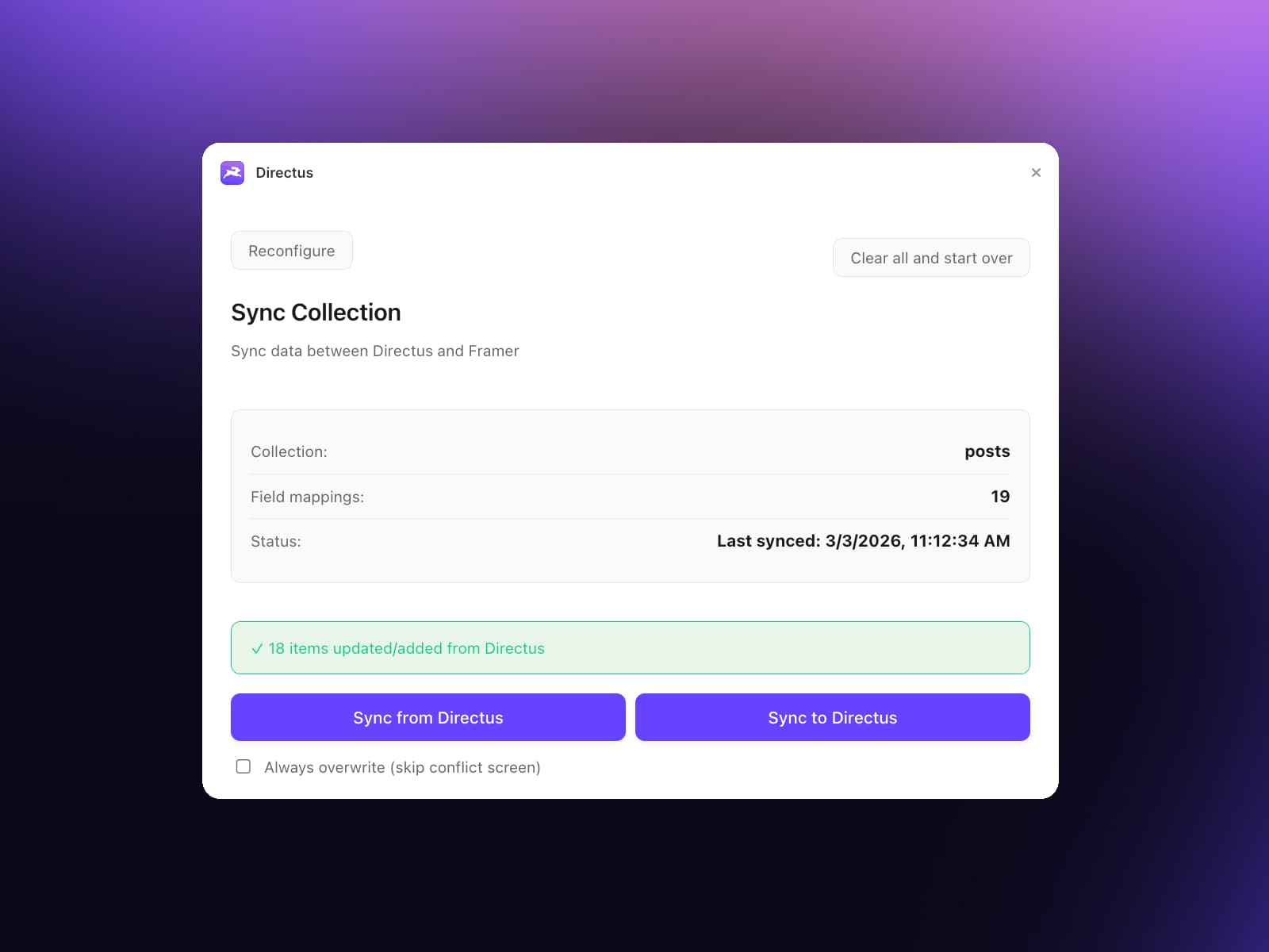 Directus — Sync Directus with Framer CMS - Image 2