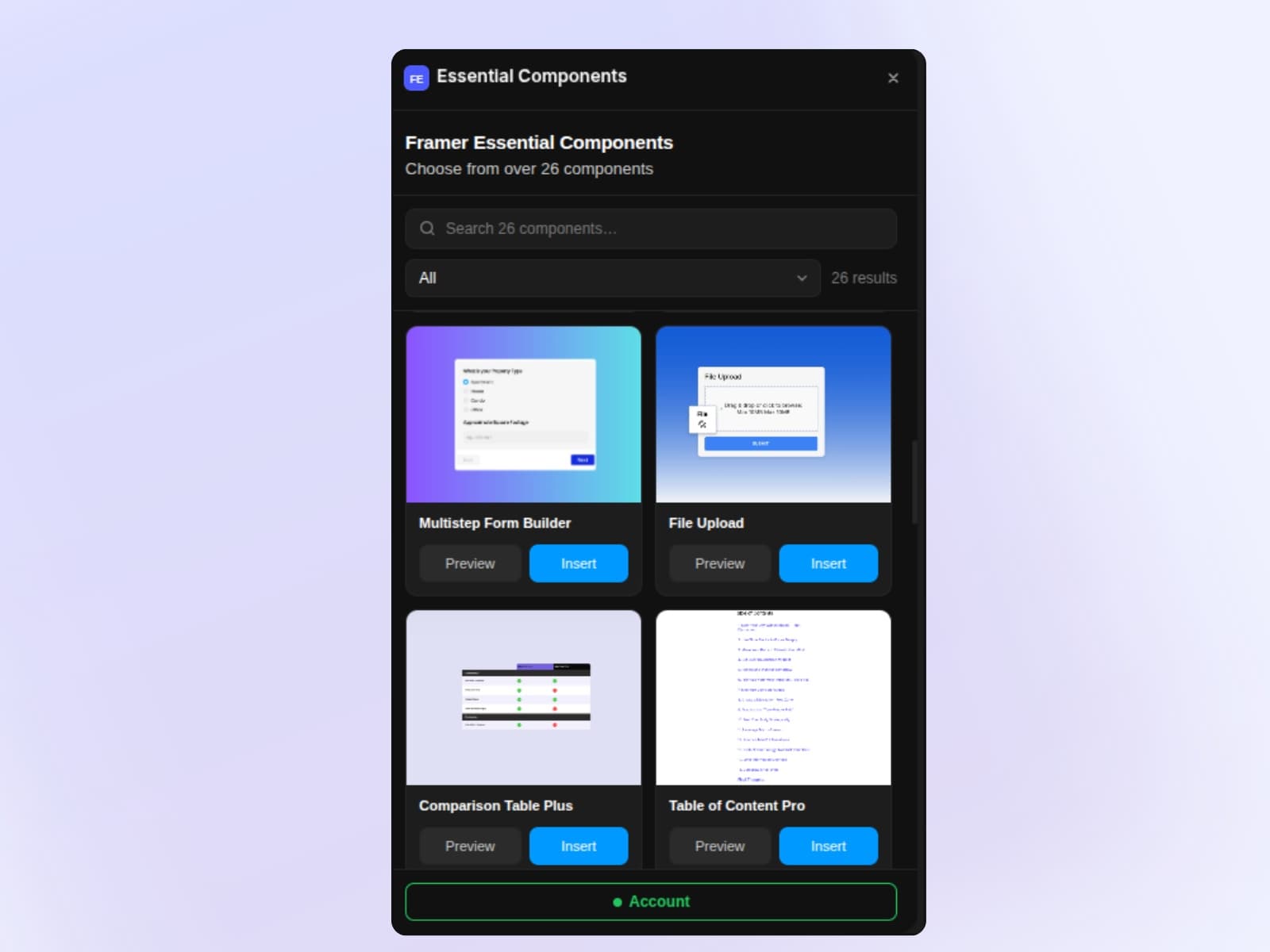 Essential Components — Blocks for every Framer site