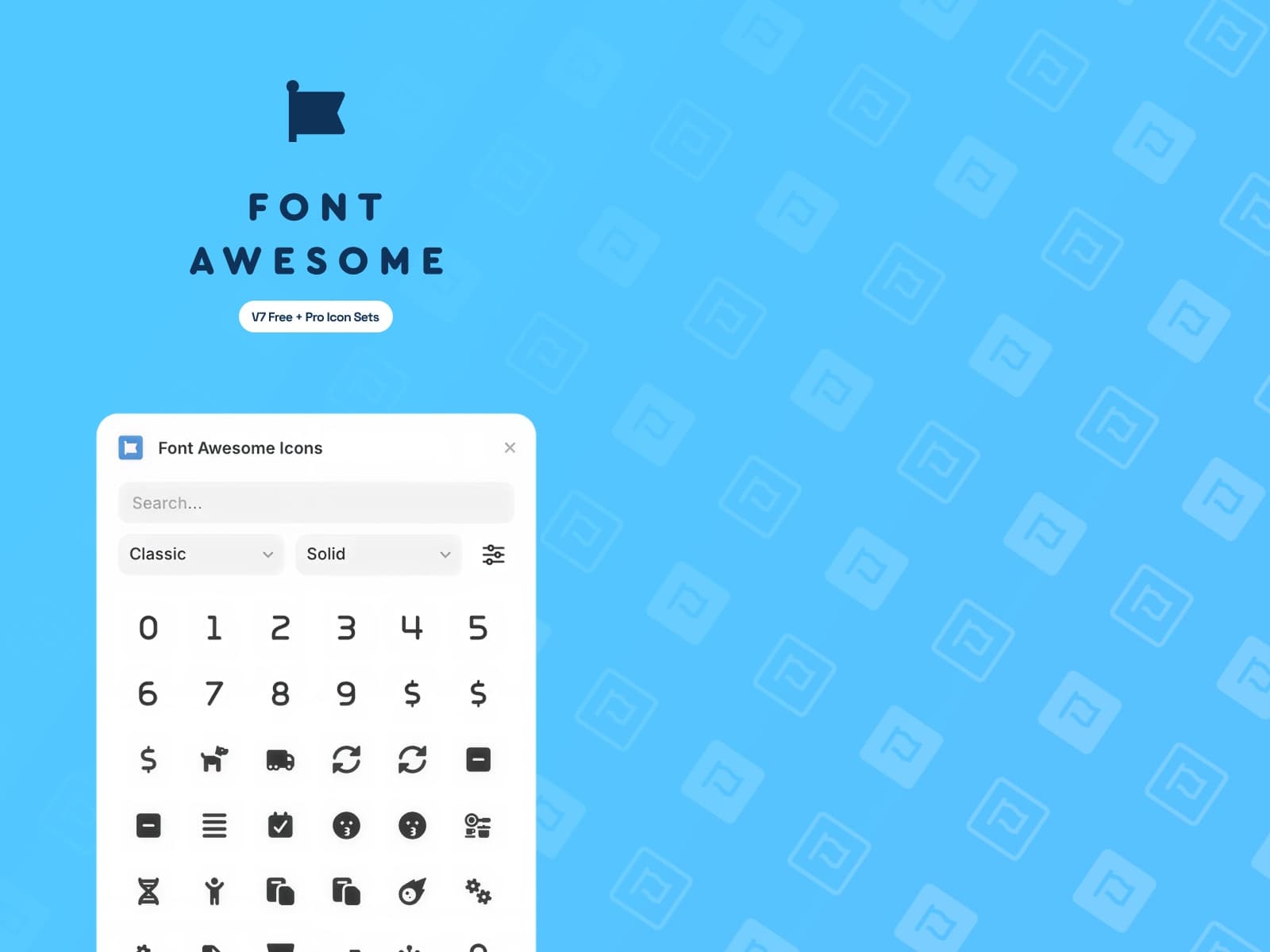 Font Awesome Icons — 30,000+ icons, multiple styles