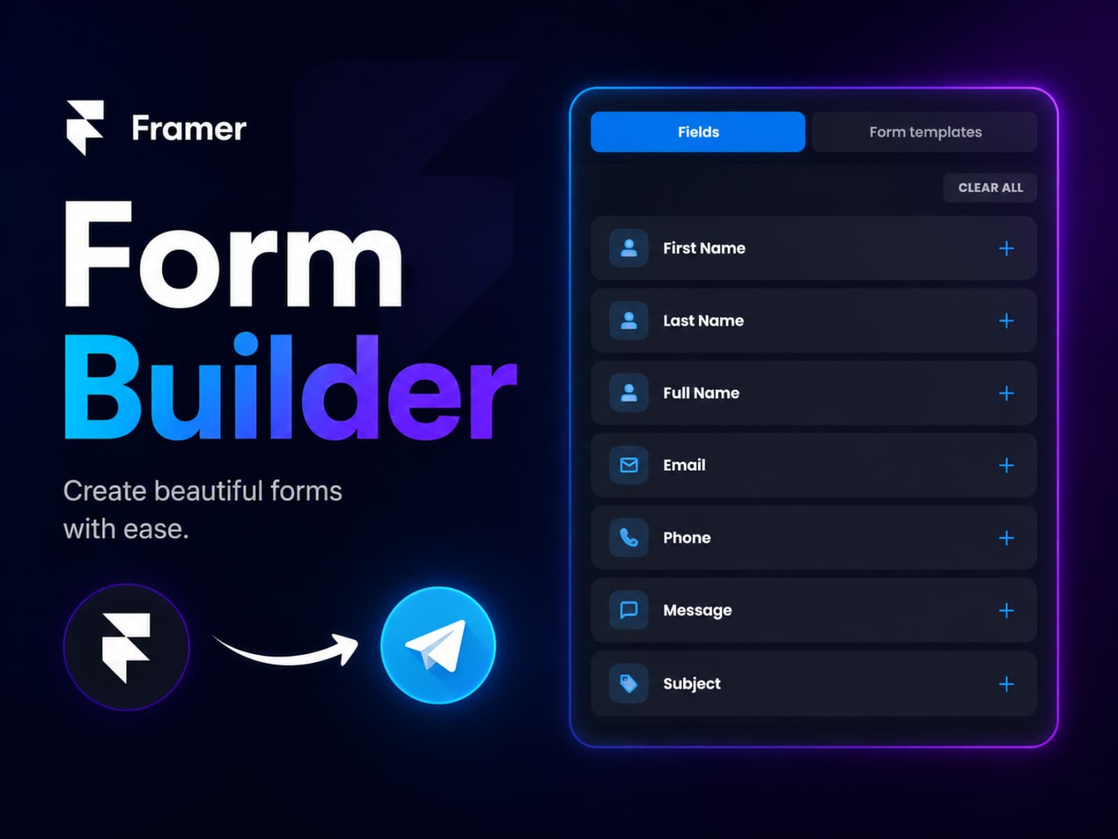 Form2Telegram Connect — Direct Telegram Form Leads