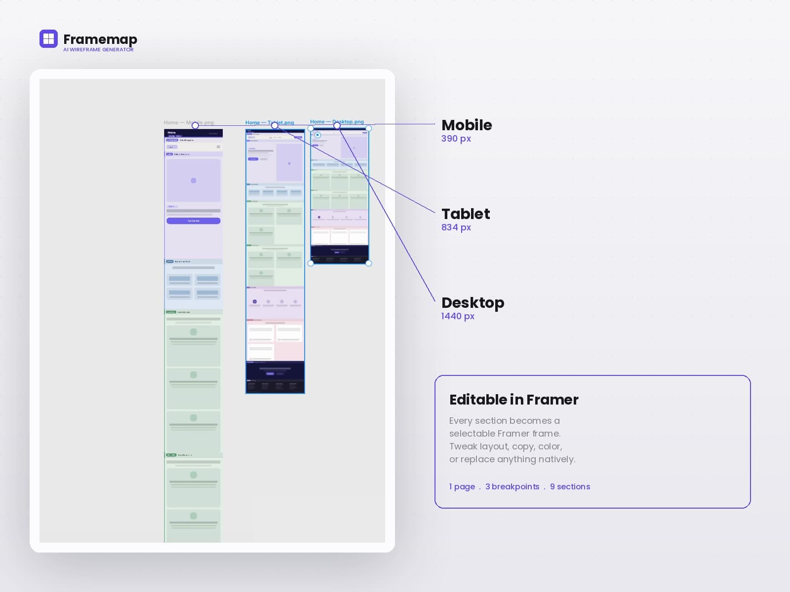 Framemap — Wireframes generated by Claude - Image 4