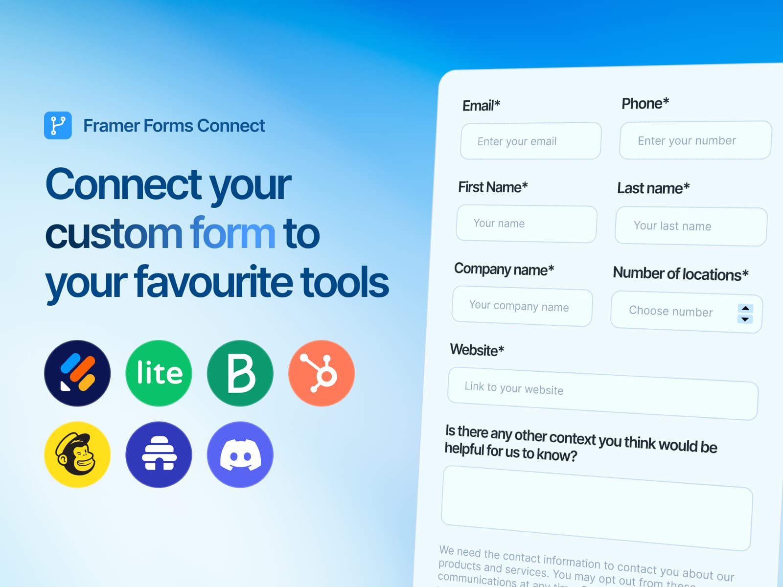 Framer Forms Connect — Add HubSpot, Mailchimp & more - Image 2