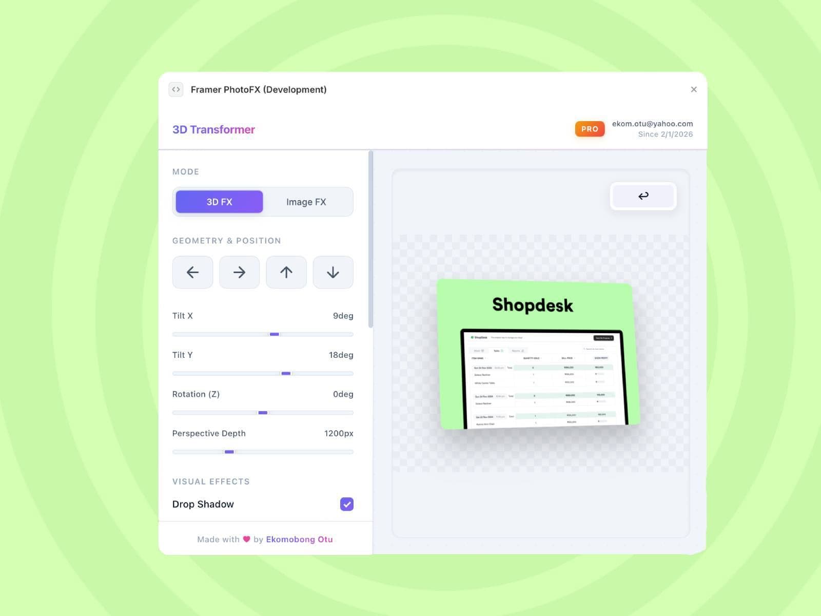 Framer PhotoFX — Create Photo FX inside Framer - Image 2