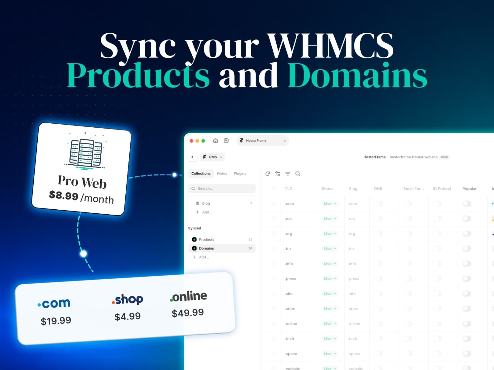 HosterFrame — Connect WHMCS to Framer - Image 3
