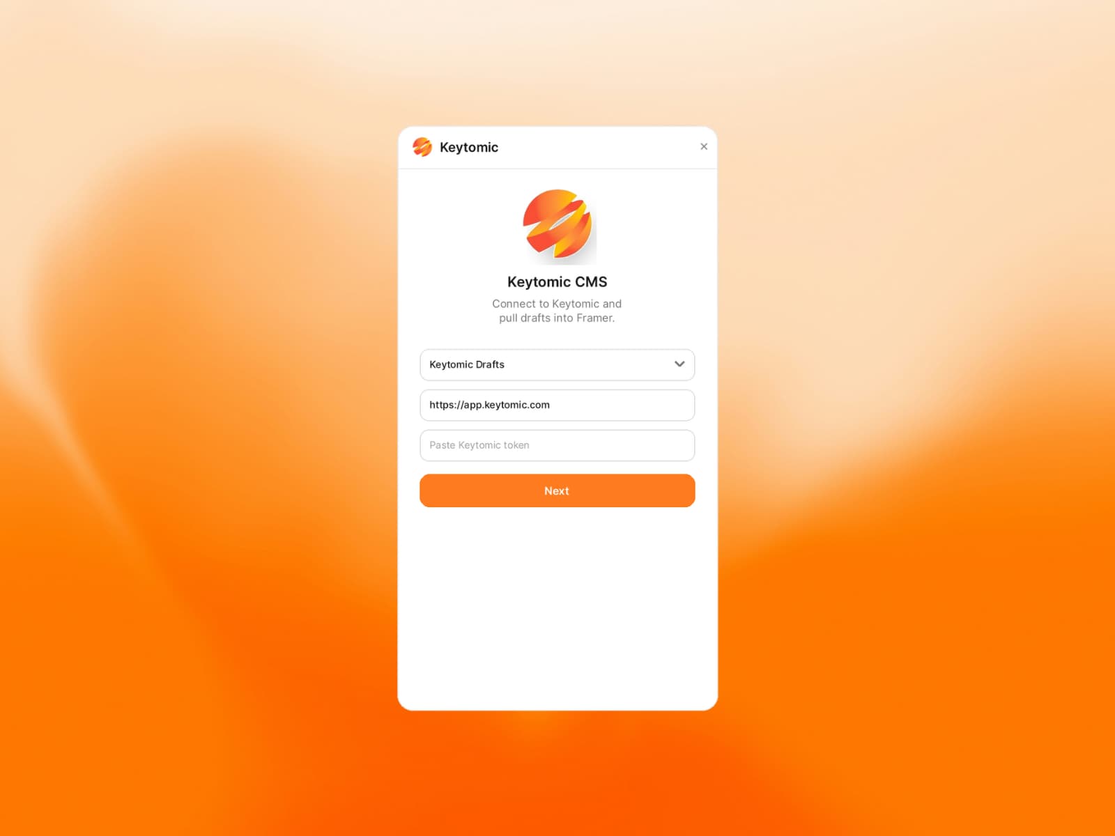 Keytomic — Connect Your Framer Website