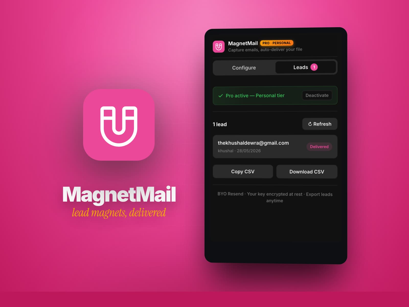 MagnetMail — 🧲 Lead magnets, delivered