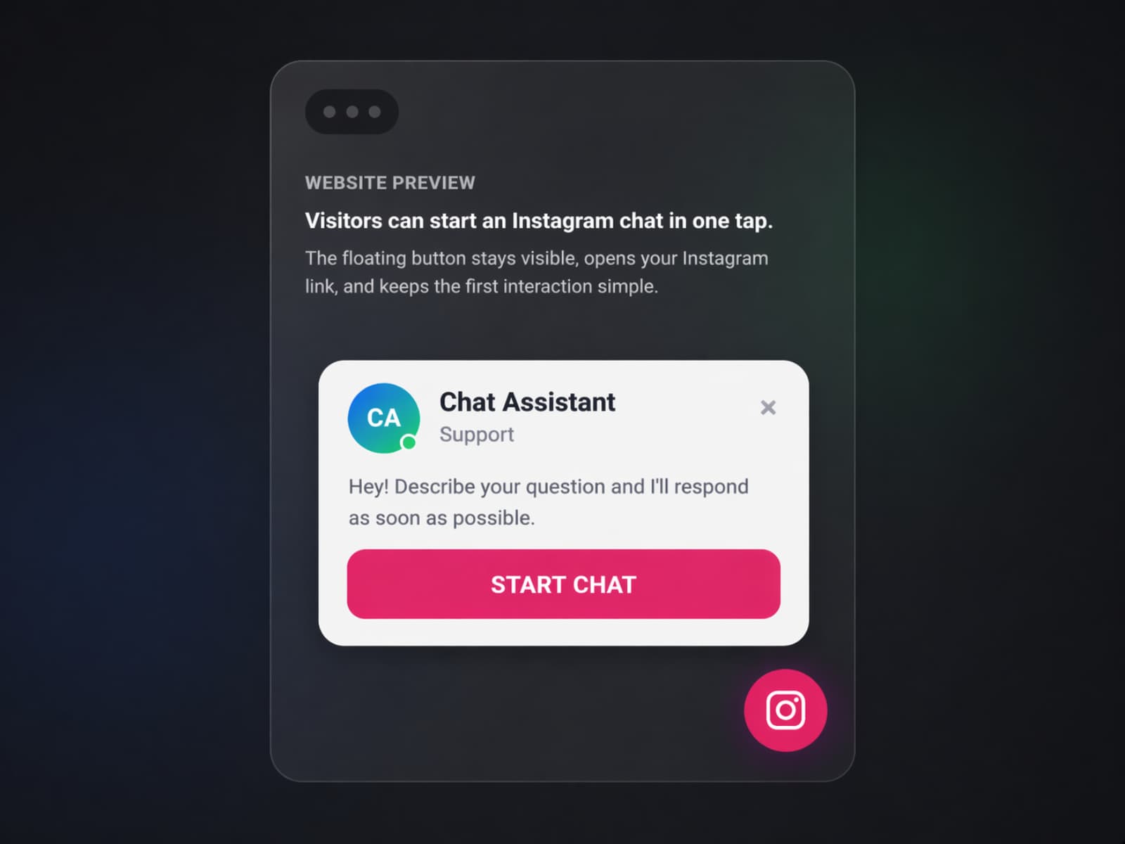 Message On Instagram — Add Instagram Chat to Framer - Image 2