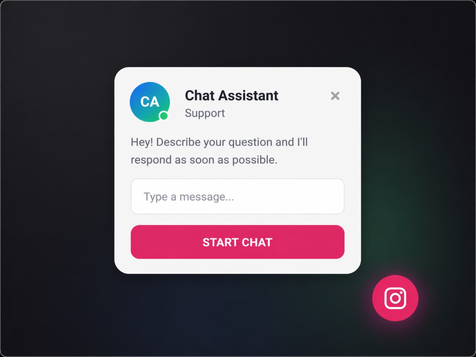 Message On Instagram — Add Instagram Chat to Framer