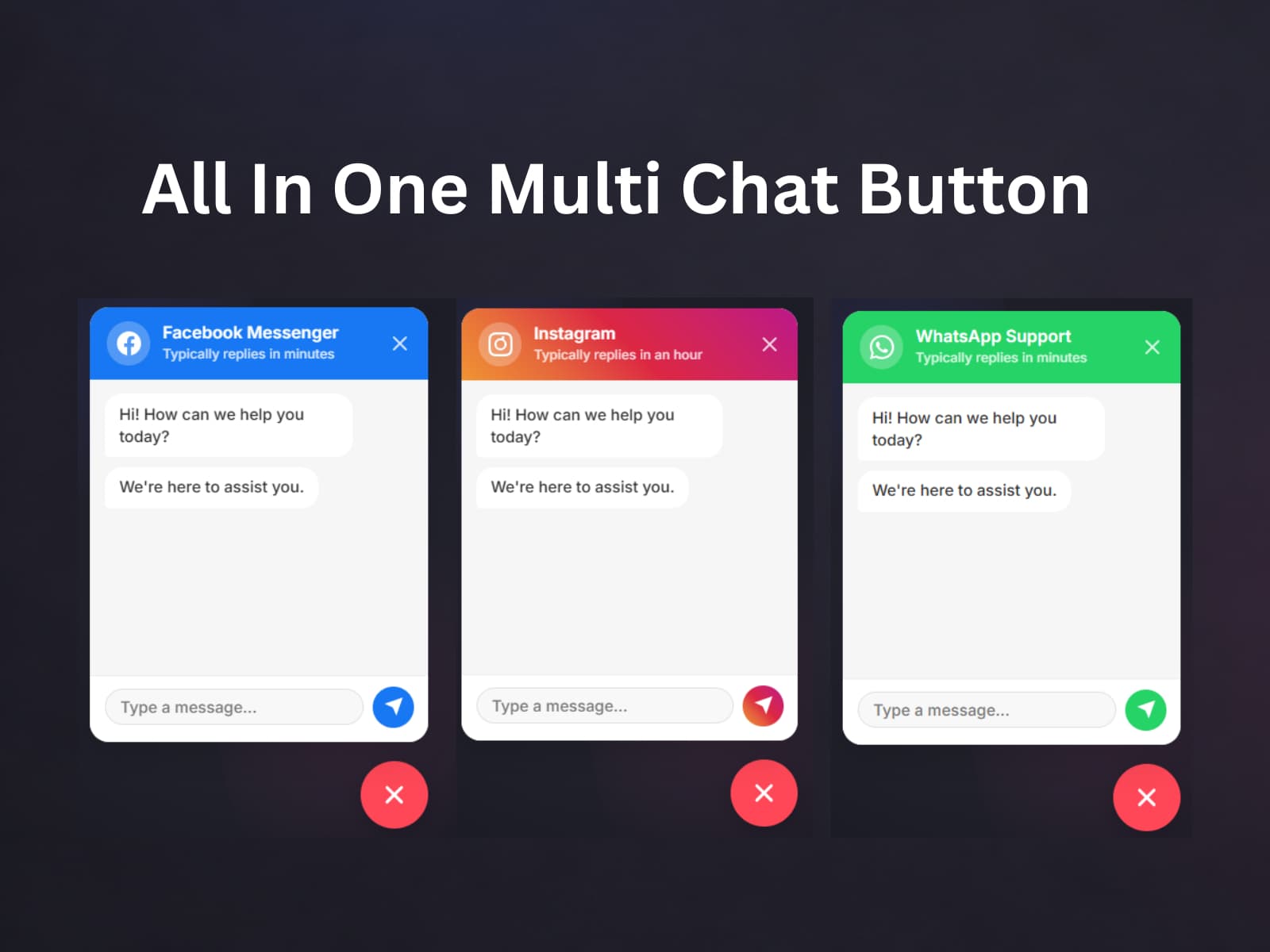 Multichat Floating Button — Chat Button for Framer