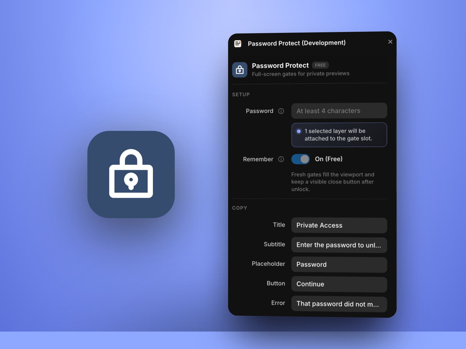 Password Gate — Password protected content