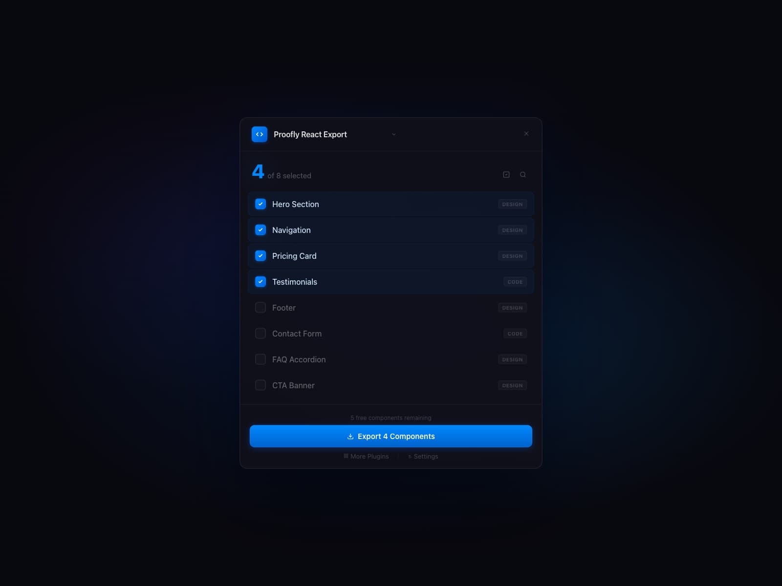 Proofly React Export