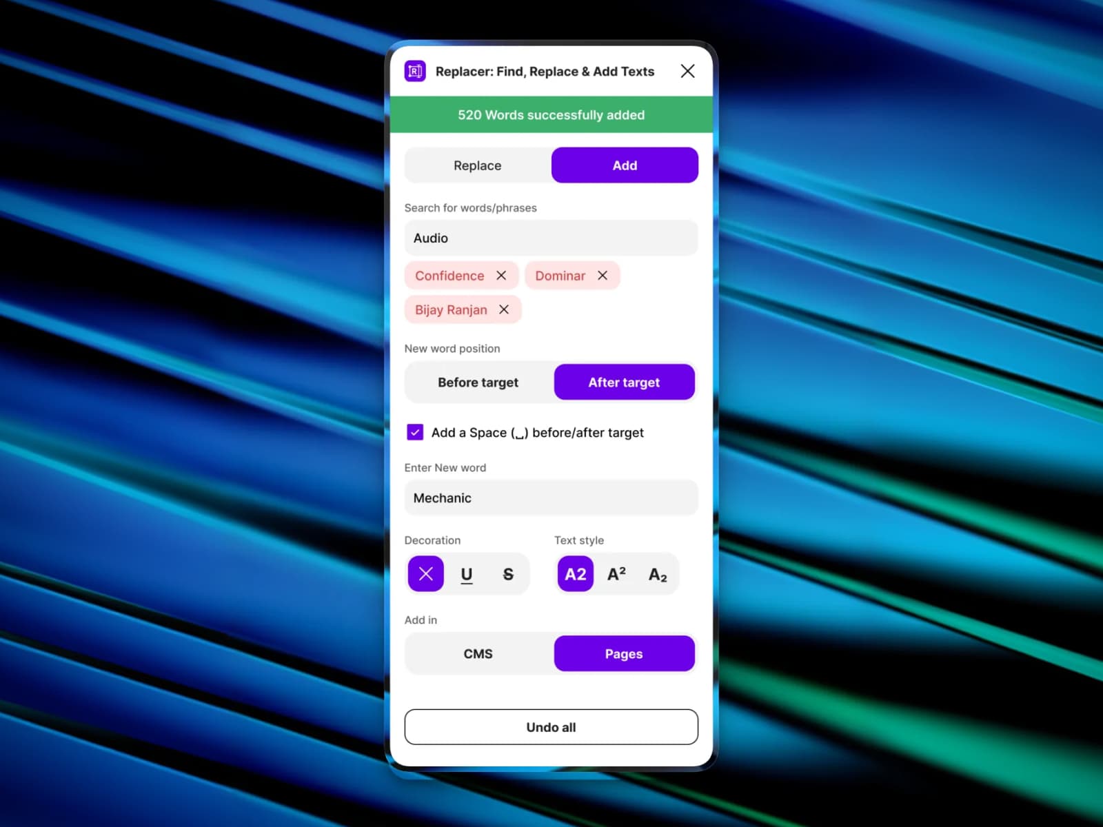 Replacer: Find, Replace & Add Texts — Bulk Find & Replacer for pages - Image 2