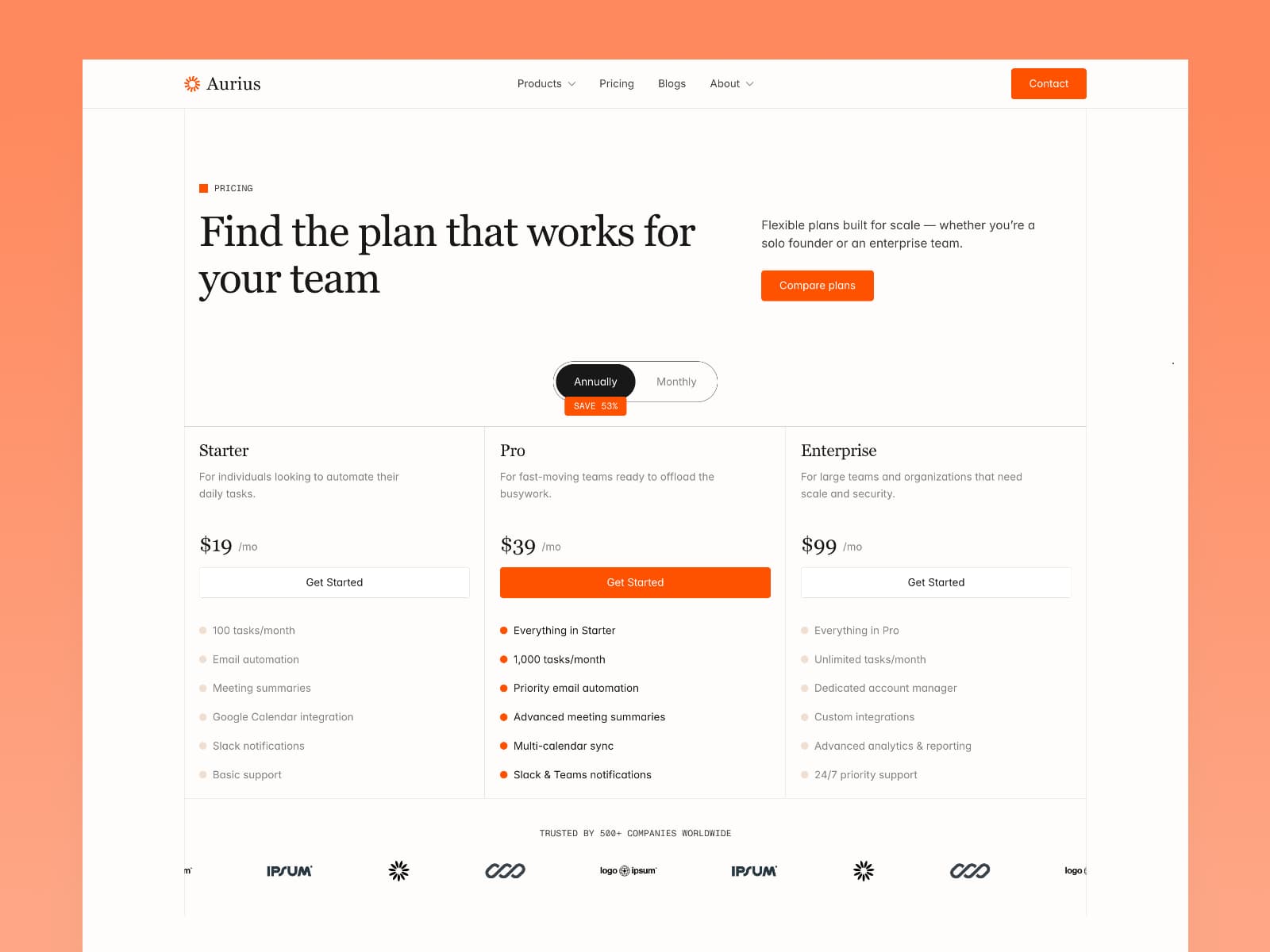 Aurius — SaaS Website Template - Image 3