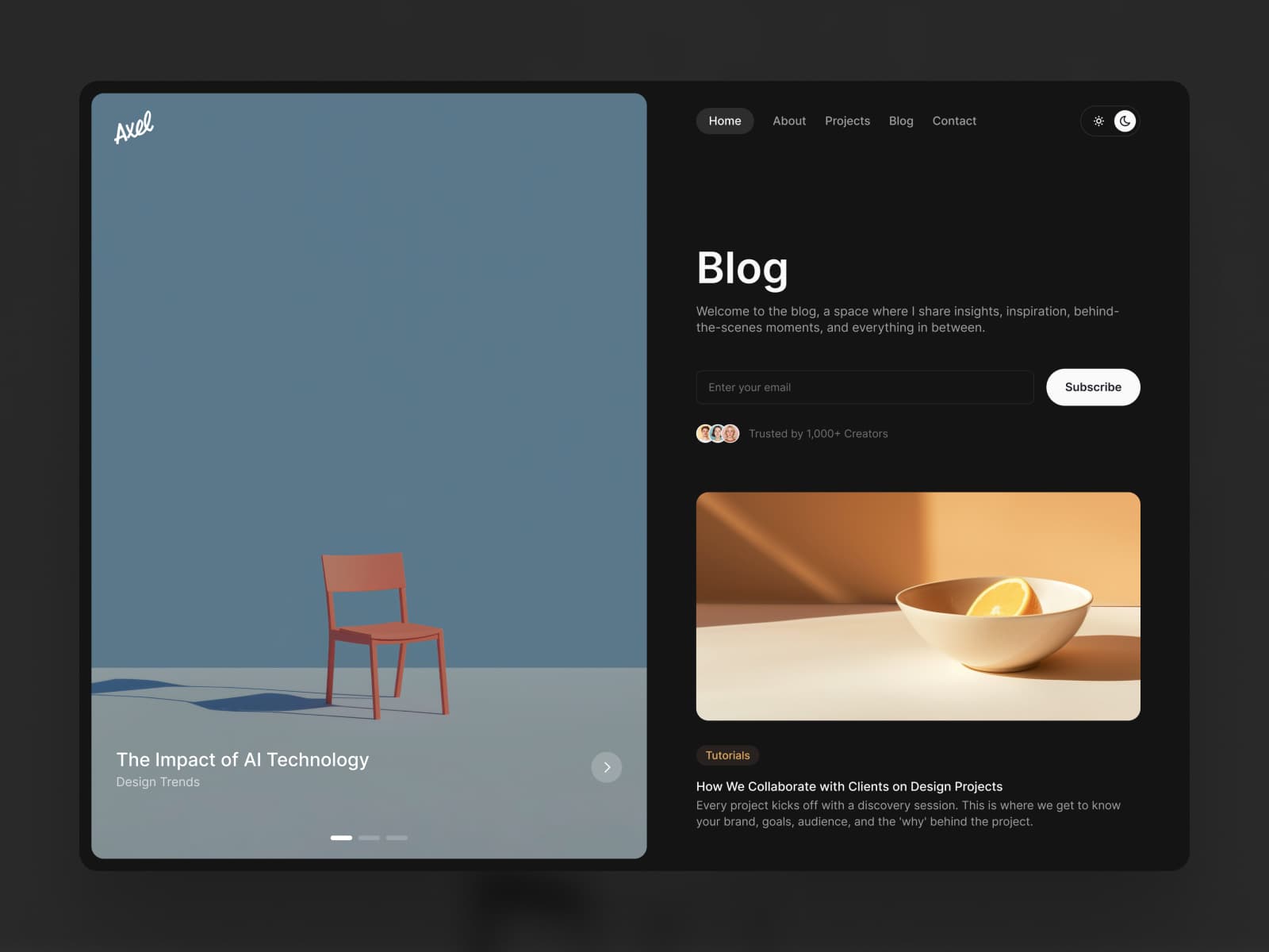 Axel — Portfolio & Personal Template - Image 4