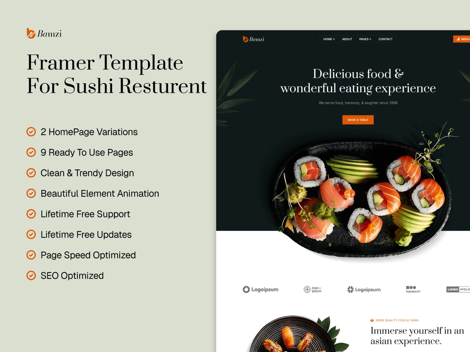 Bamzi — Restaurant Template - Image 2