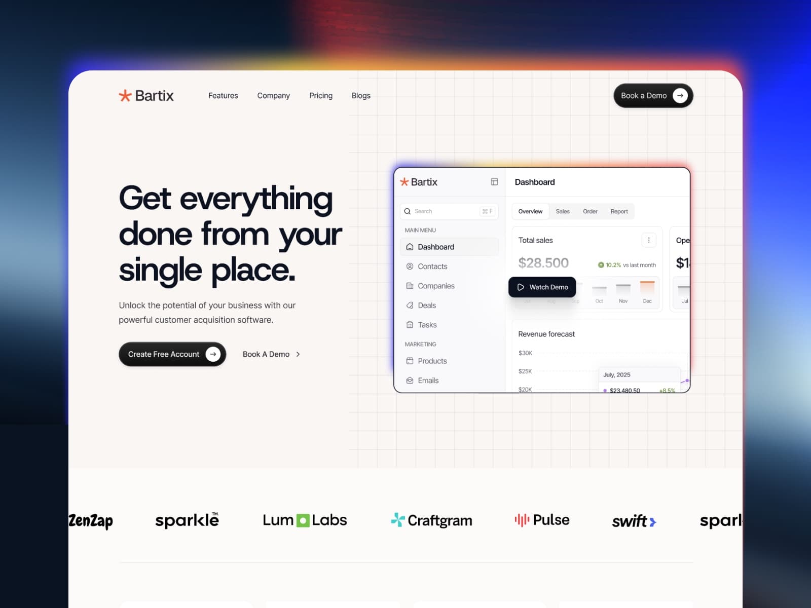 Bartix — SaaS-Startup & SaaS Landing
