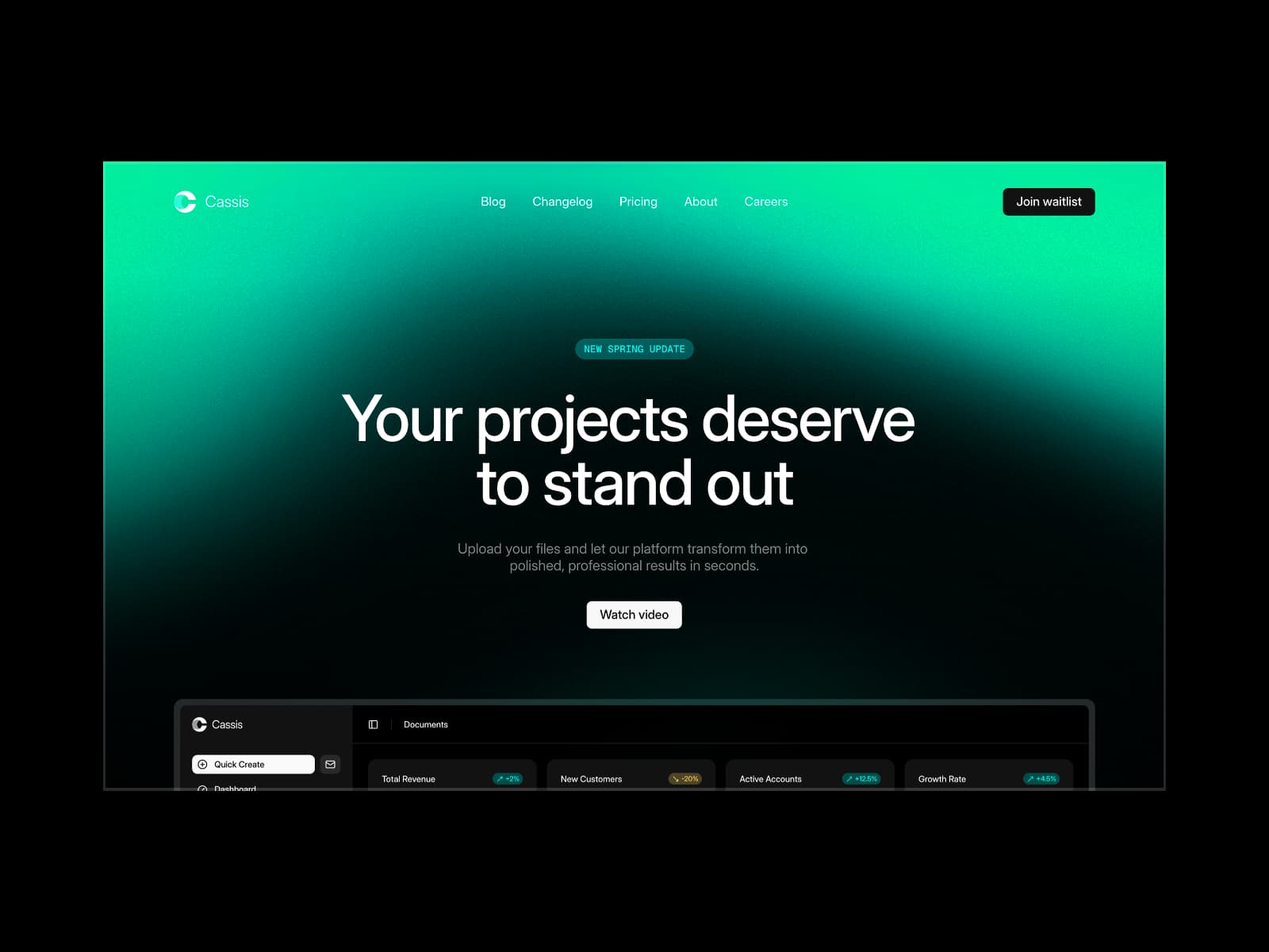 Cassis — Minimalist SaaS Template