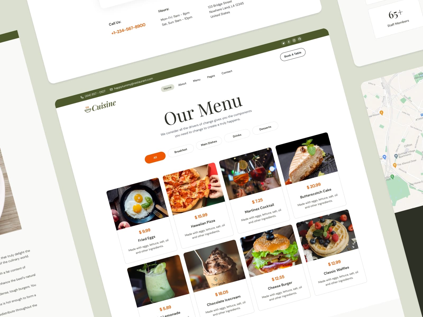 Cuisine — Restaurants And Food Framer Template - Image 4