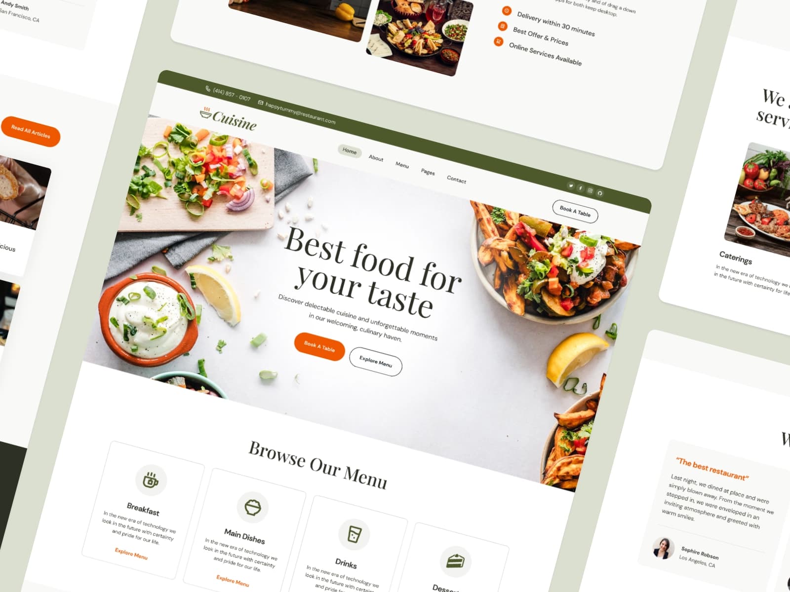 Cuisine — Restaurants And Food Framer Template - Image 2