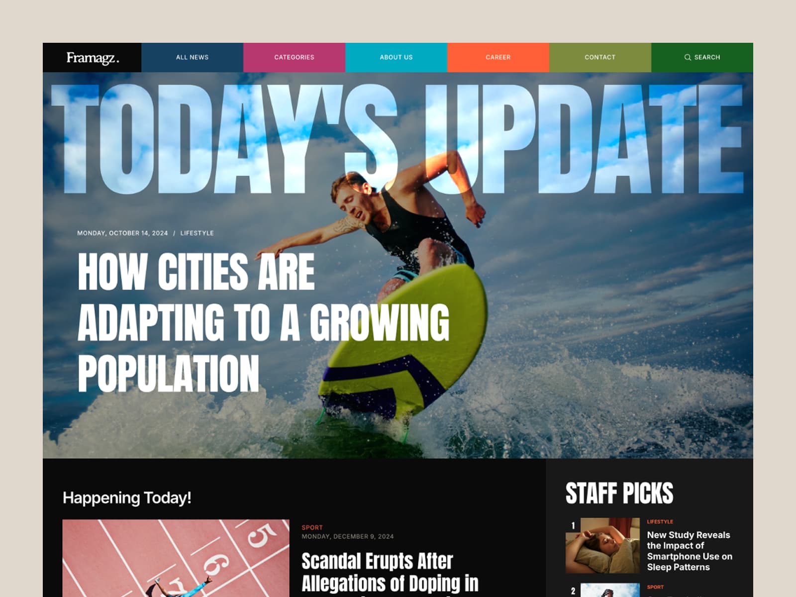 Framagz — Blog & News Framer Template