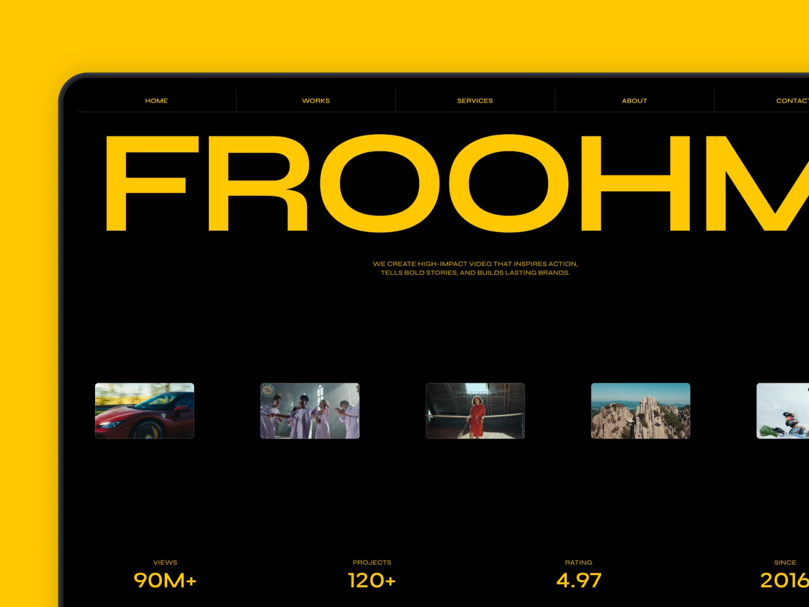 FROOHM — Production Agency Website