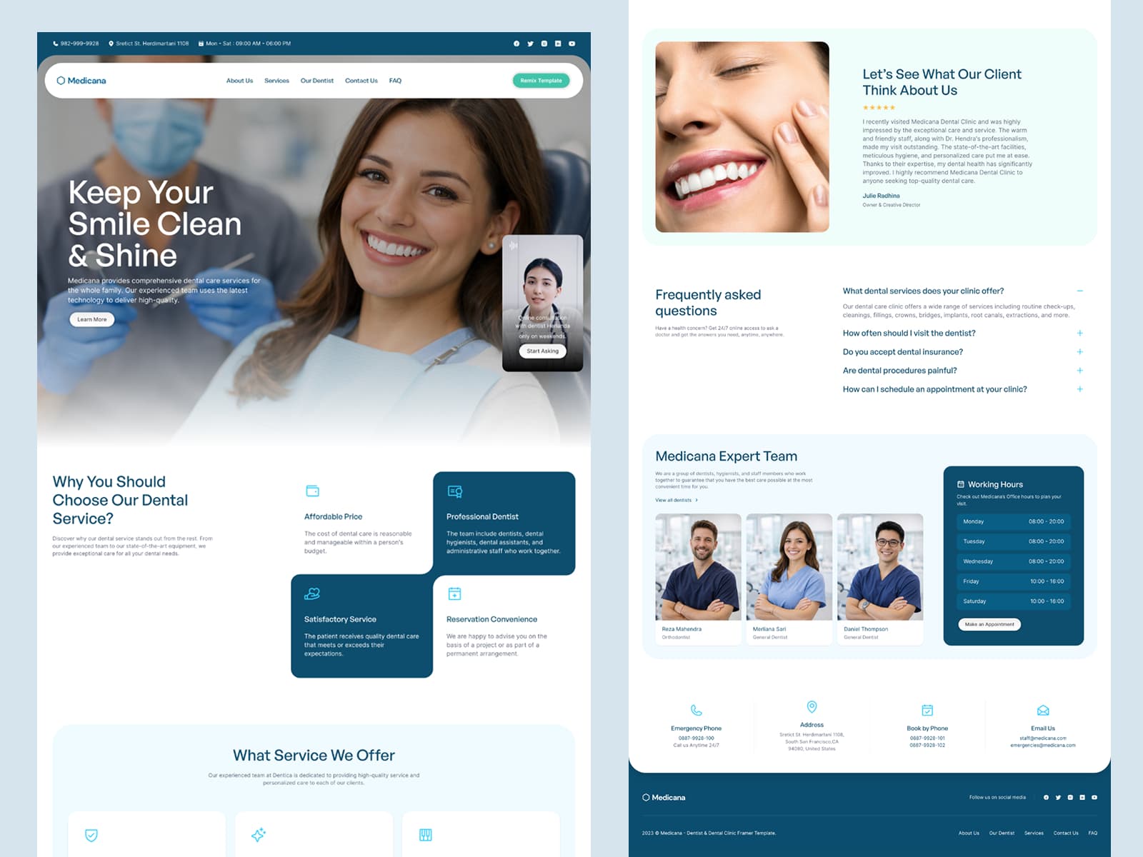Medicana — Dental Clinic Website