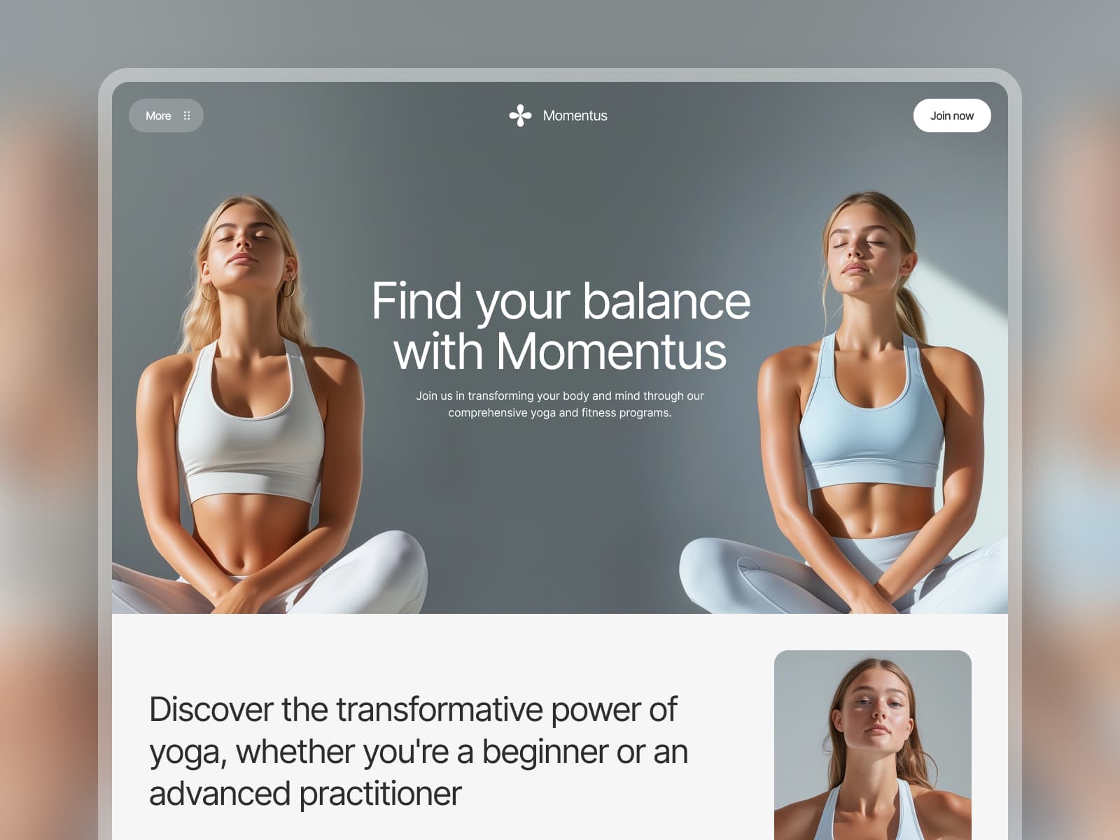 Momentus — Wellness Website Template