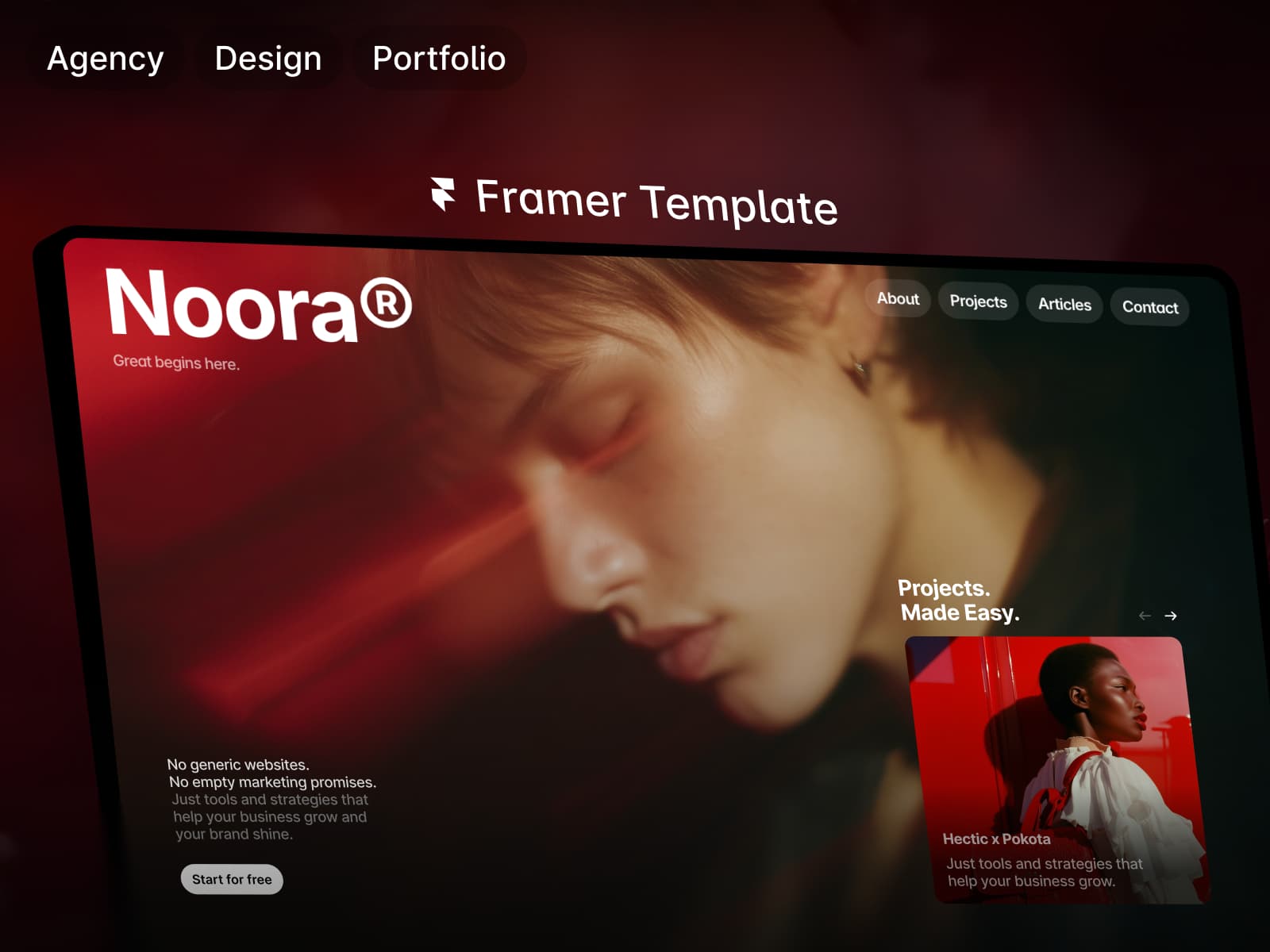 Noora — Design Agency Website Template