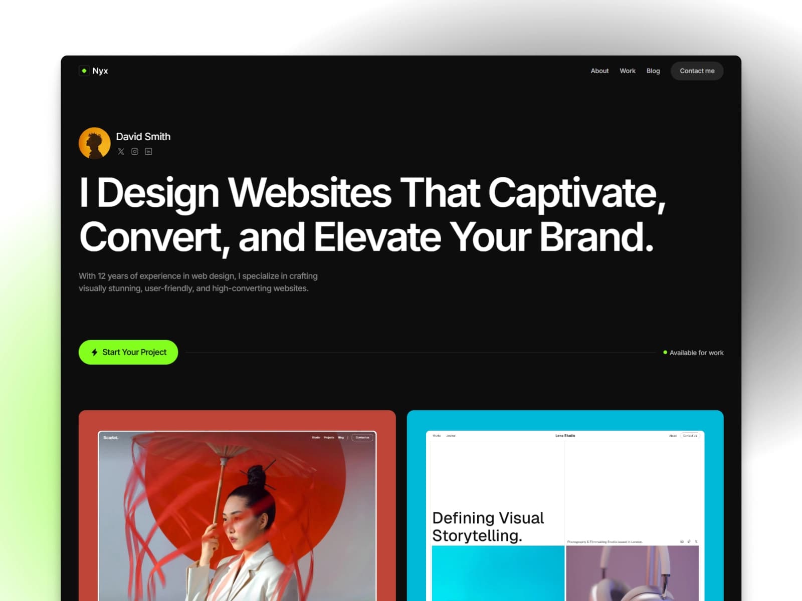 Nyx — Portfolio & Agency Framer Template - Image 1
