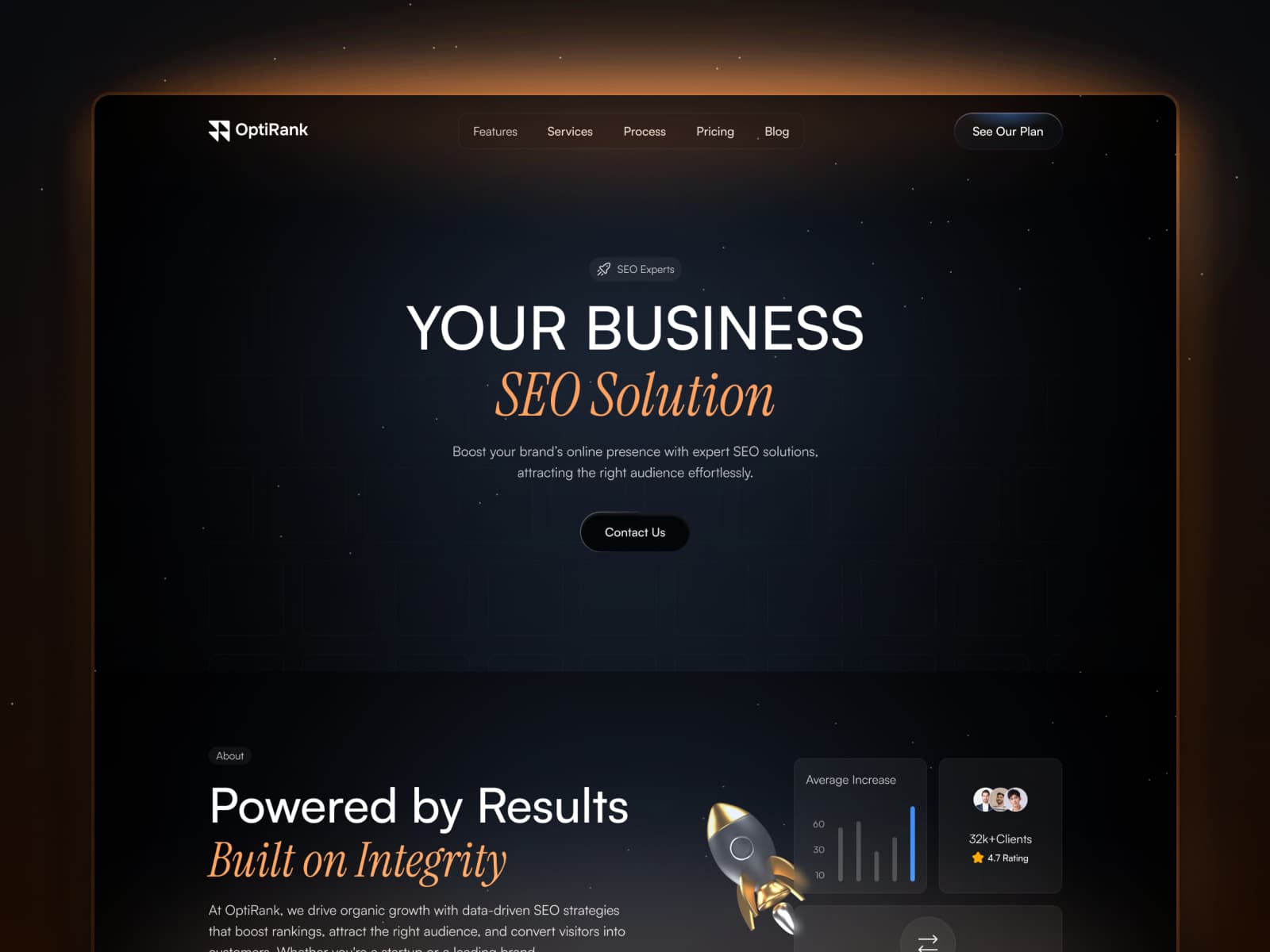 OptiRank — SEO Agency Website Template