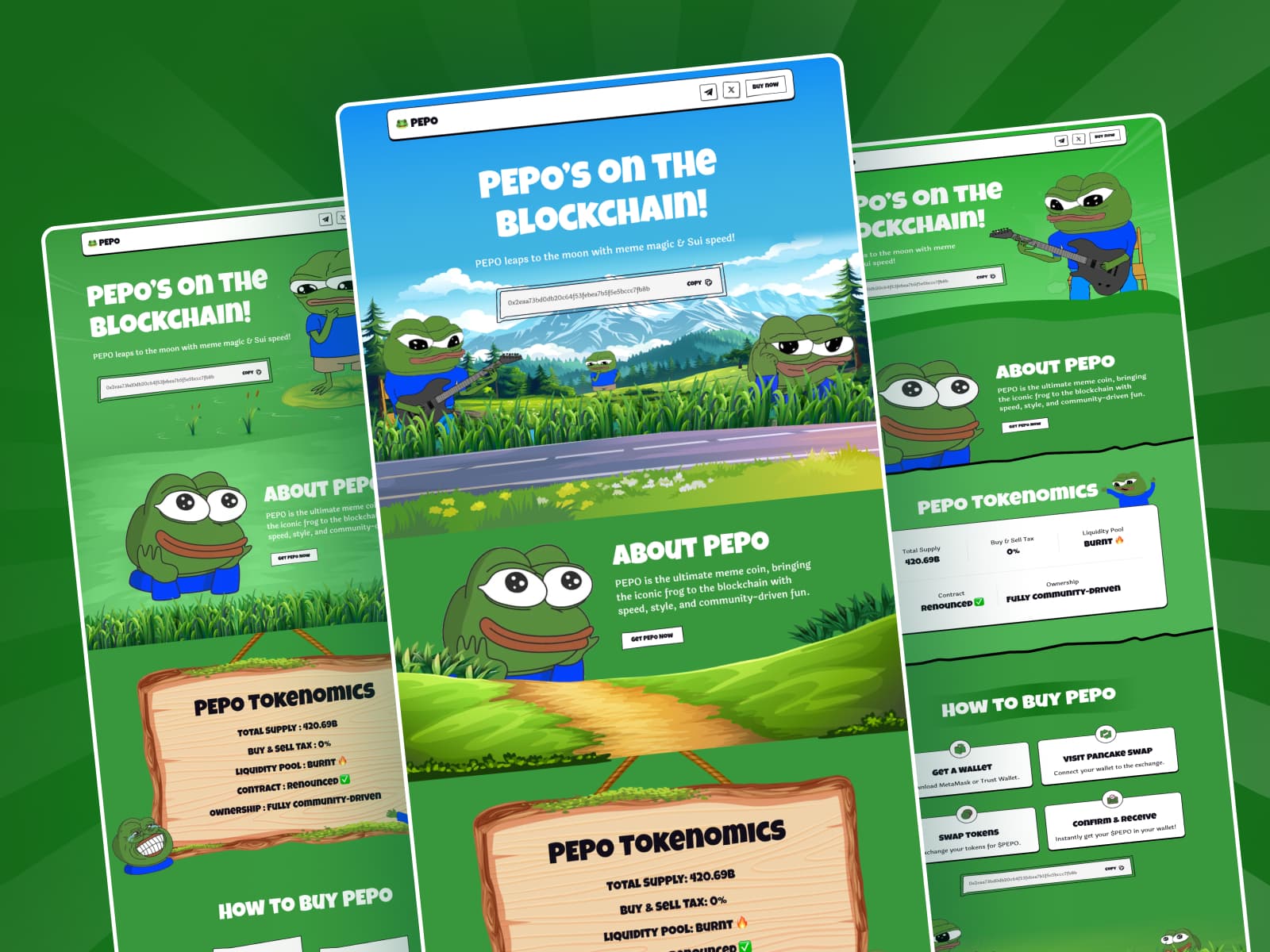 Pepo — Memecoin & Crypto Token Template