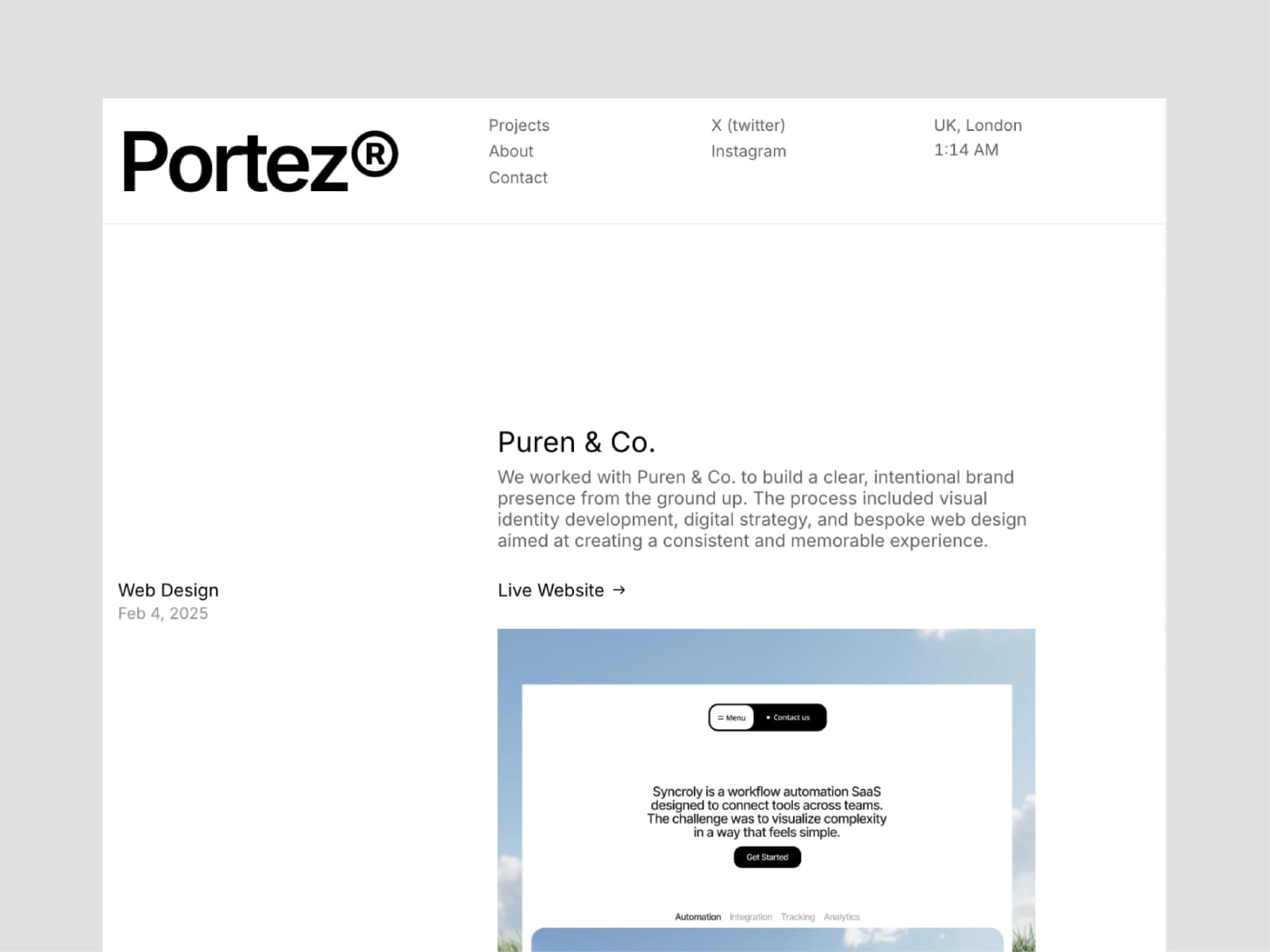 Portez — Minimal Portfolio Website Template - Image 2
