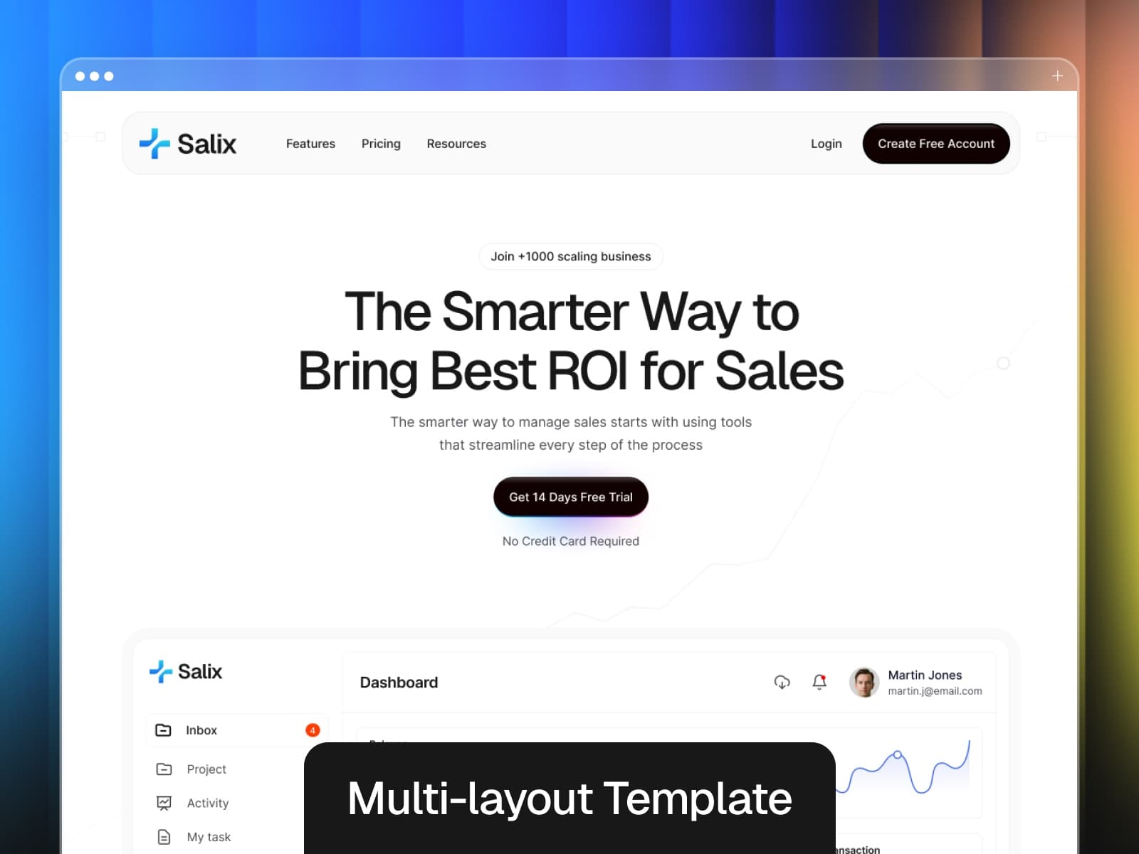 Saalix — SaaS-Website, AI SaaS Startup