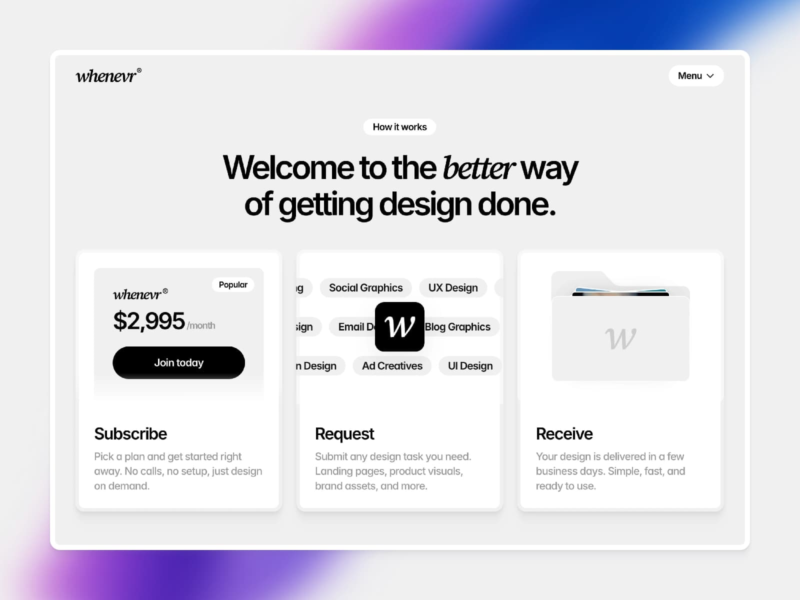 Whenevr — Design Subscription Template - Image 2